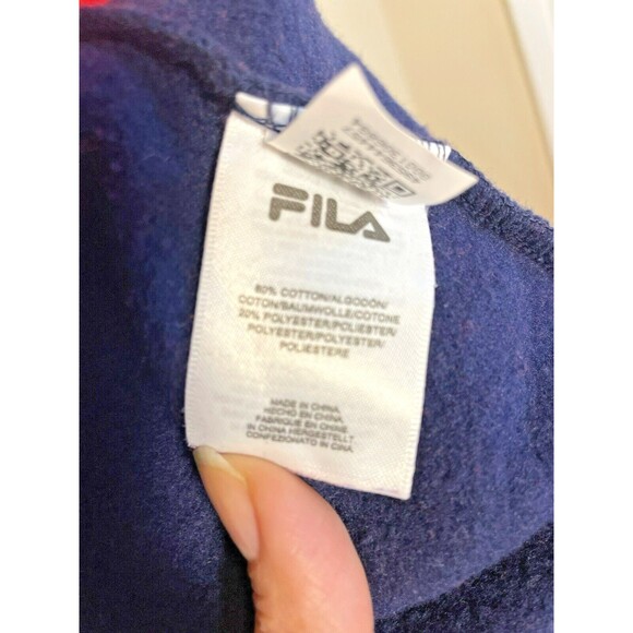 Fila Luciana Preppy Cropped Hoodie Athletic Baggy Sexy Blue & Red NWT $64 sz S - Picture 8 of 9